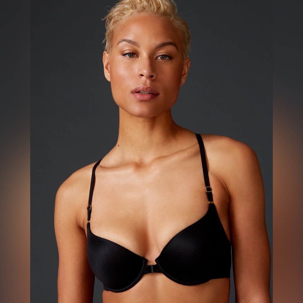Natori Euphoria Front Close Contour Underwire Bra Black 30C